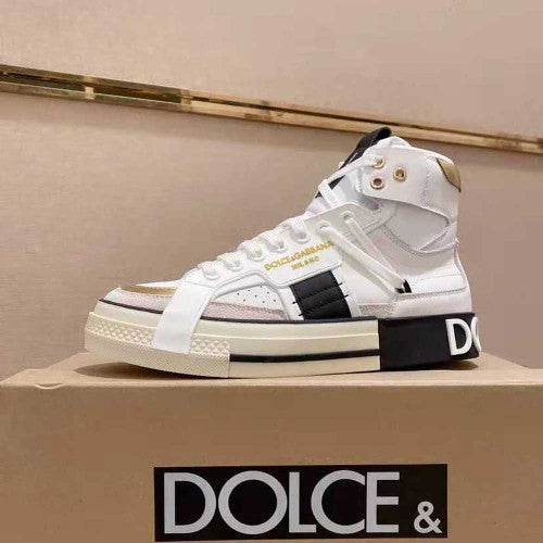 Dolc_e Gabbana D G Men Calfskin 2 Zero Custom High Top Sneakers