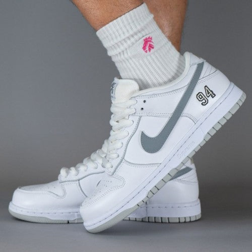 Supremee x Nik_ee SB Dunk Low Metallic Silver 202