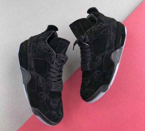 Nik_e Air Jordan Retro 4 Kaws Black 236