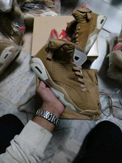 Travis Scott x Air Jordan 6 AJ6-British Khaki With accessories