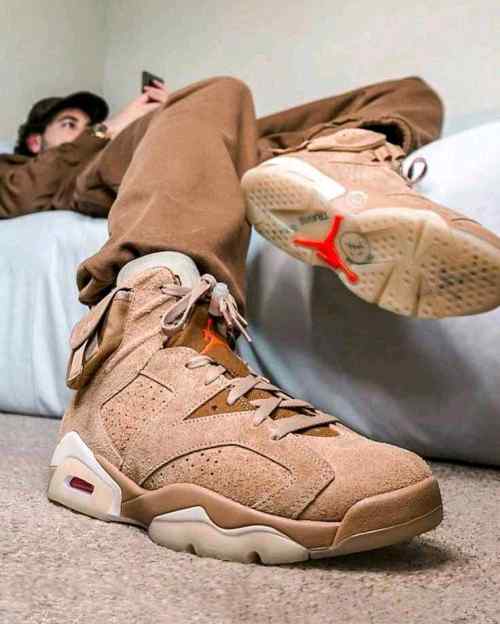 Travis Scott x Air Jordan 6 AJ6-British Khaki With accessories