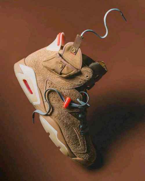 Travis Scott x Air Jordan 6 AJ6-British Khaki With accessories
