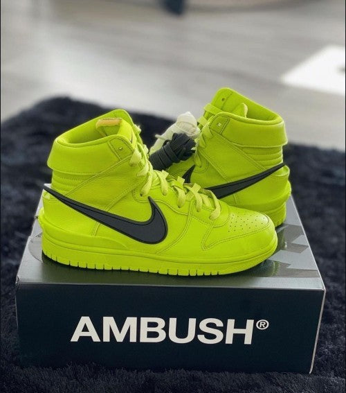 Nik_ee Dunk High x Ambush Flash Lime