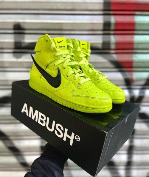 Nik_ee Dunk High x Ambush Flash Lime