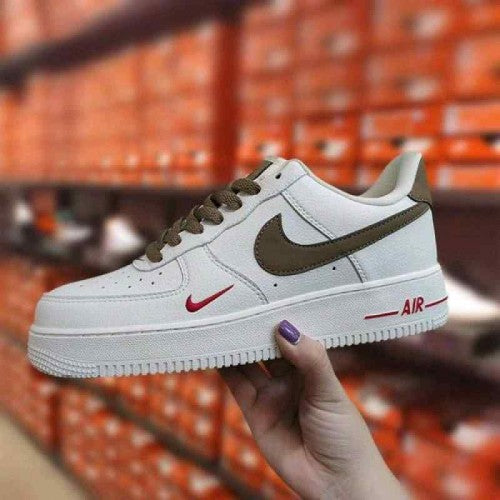 Nikee Airforce 1 Mini Red Swoosh Coffee Milk 5057