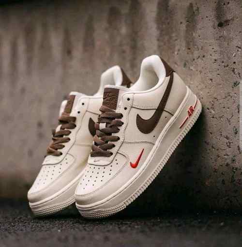 Nikee Airforce 1 Mini Red Swoosh Coffee Milk 5057