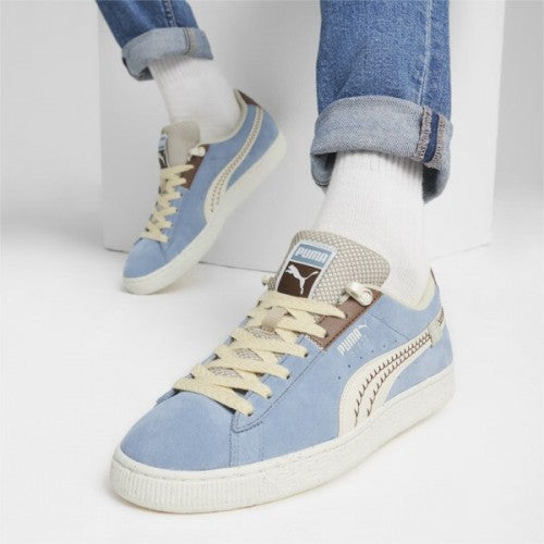Pumaa suede expedition sneakermen zen blue brown mushroom
