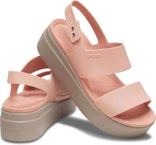 crocss Brooklyn Womens Wedge Sandals pink