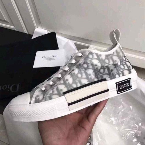 DIORR b23 oblique low top sneaker white black canvas