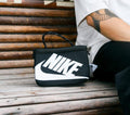 black white side bag