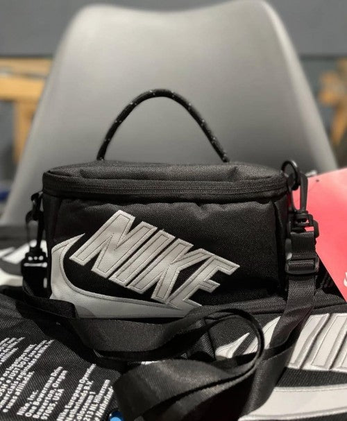 black white side bag