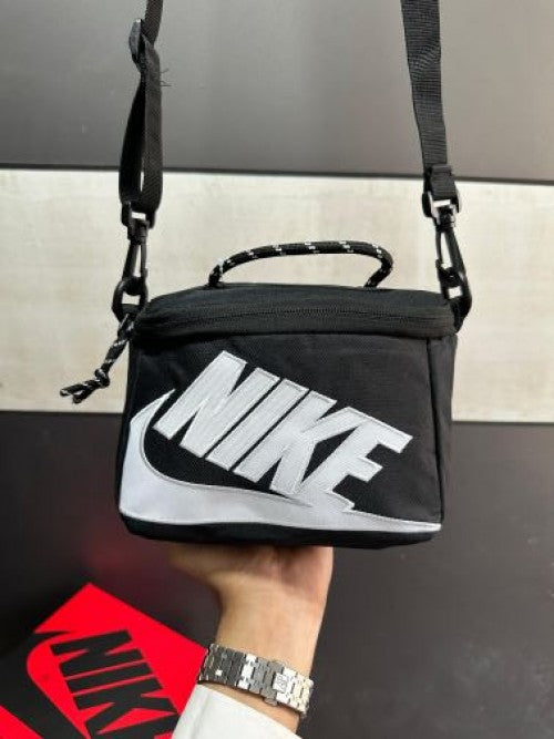 black white side bag