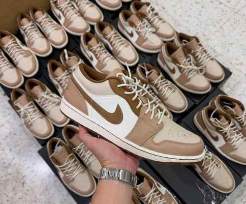 Nikee Air Jordan 1 Low SE Hemp Light British Tan Brown 208