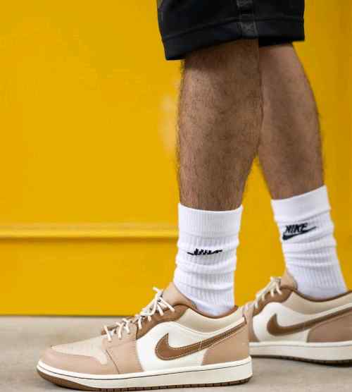Nikee Air Jordan 1 Low SE Hemp Light British Tan Brown 208
