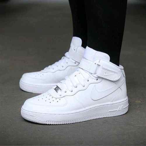 Nikee Airforce 1 Mid Leather White 5076
