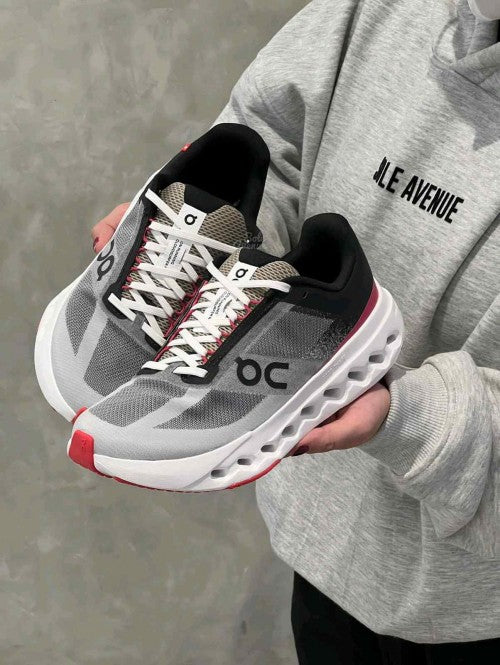 On Cloud Surfer Next White Black Red