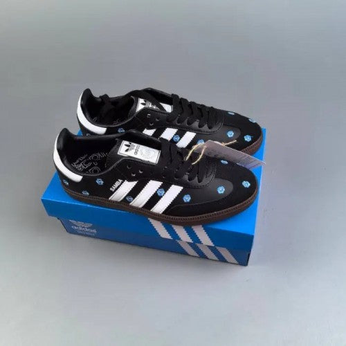 Adidass Originals Samba OG Sneakers Light Blue Floral Core Black