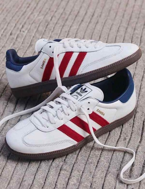Adidass Samba OG Core White Victory Red
