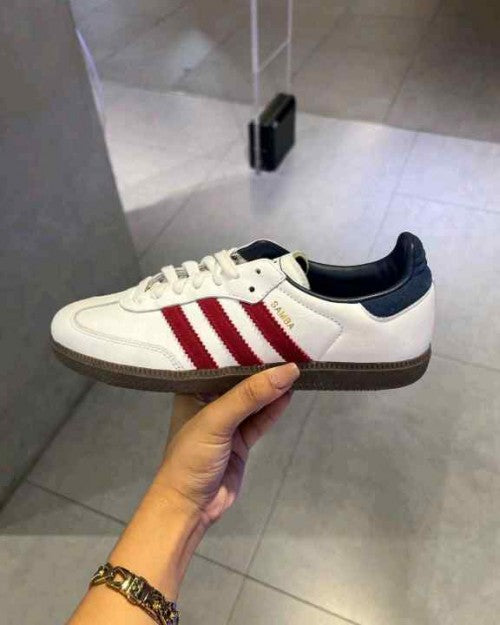 Adidass Samba OG Core White Victory Red