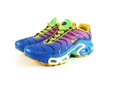 Nikee airmax plus tn flamingo gold purple black gym running shoes trainers