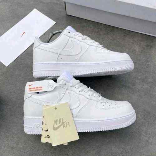 Nikee Airforce 1 White Pure Leather Ua Quality womens