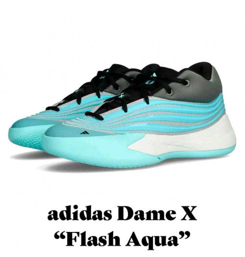 Adidass Dame X Older Kids (GS)Flash AquaCore BlackGrey331