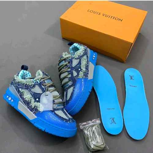 louiss VuittonSkate Trainer Blue Monogra ( fix)