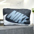 black grey white shoes bag