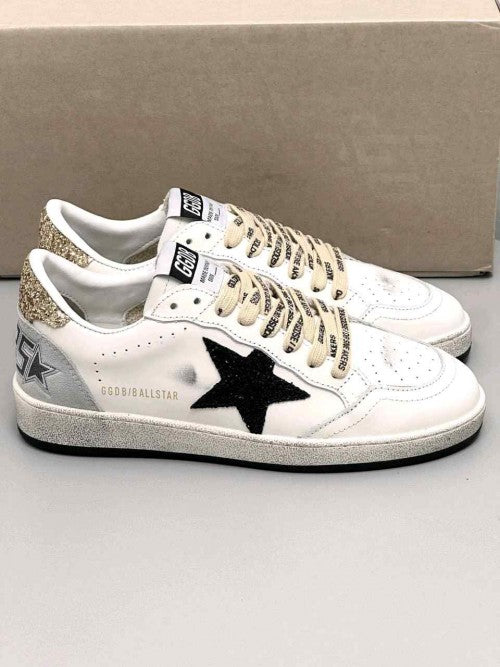 Golden Goose Ball star White Black Gold Ice