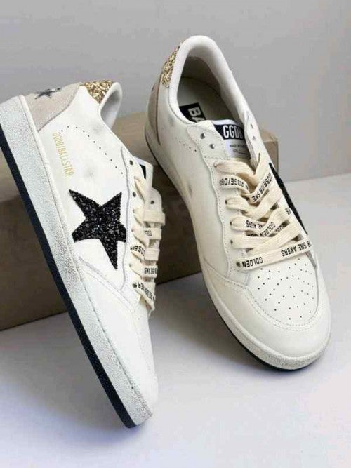 Golden Goose Ball star White Black Gold Ice