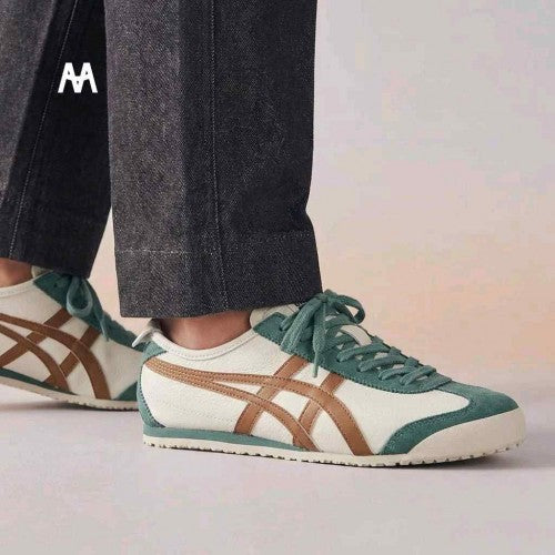 Onitsukaa Tiger Mexico 66 Green Cream Brown