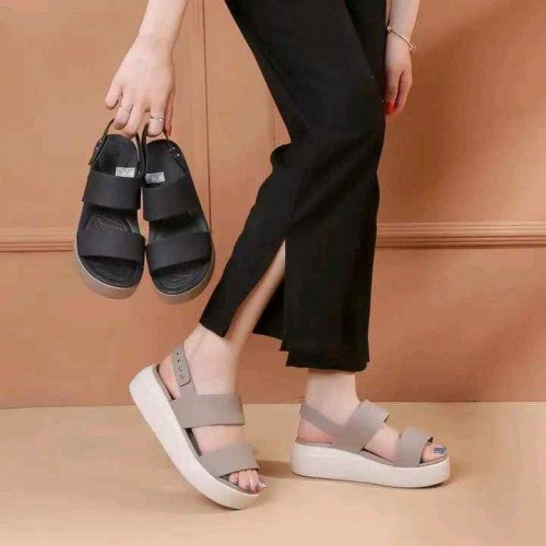 Crocss brooklyn slingback low wedge sandals