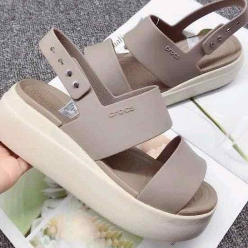 Crocss brooklyn slingback low wedge sandals