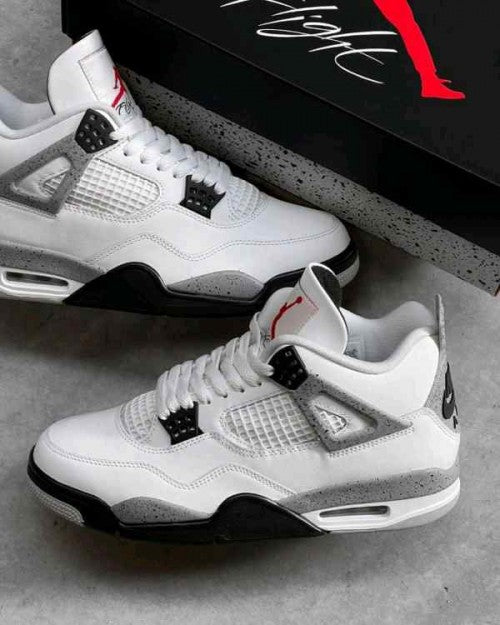 Nikee Air Jordan Retro 4 White Cement Semi Ua Quality
