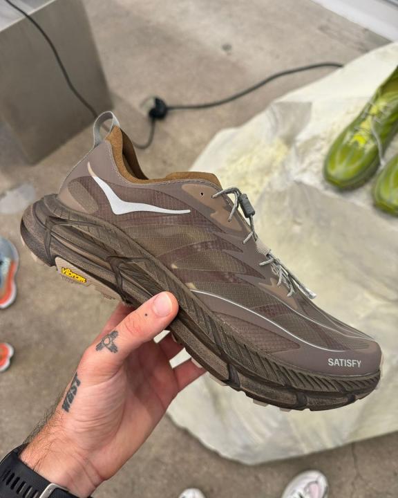 Hoka x Satisfy Mafate Speed 4 Lite Rubber