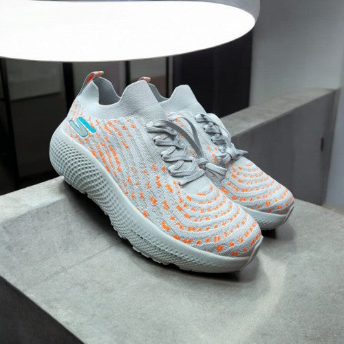 Skecher_ss Max Road Hyper Burst Grey Orange 535