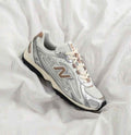 Newbalance 204L silver metallic white and brown