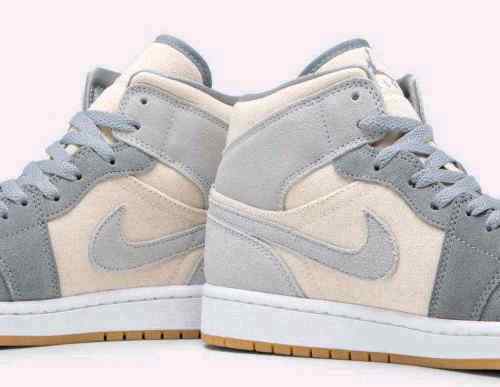 Air Jordan 1 Mid Coconut Milk Particle Grey