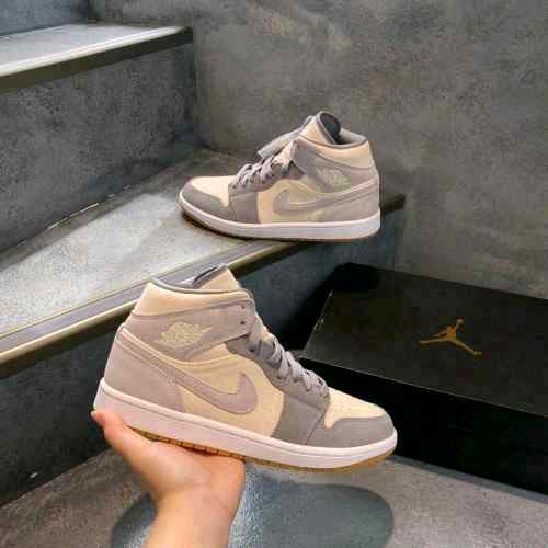 Air Jordan 1 Mid Coconut Milk Particle Grey
