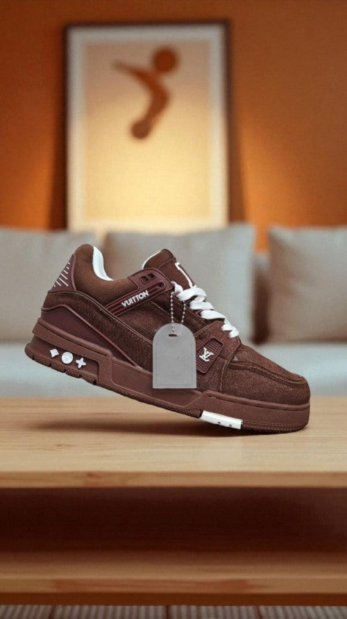 Louis_ Vuitton Trainer Brown Denim With All Accessories 170