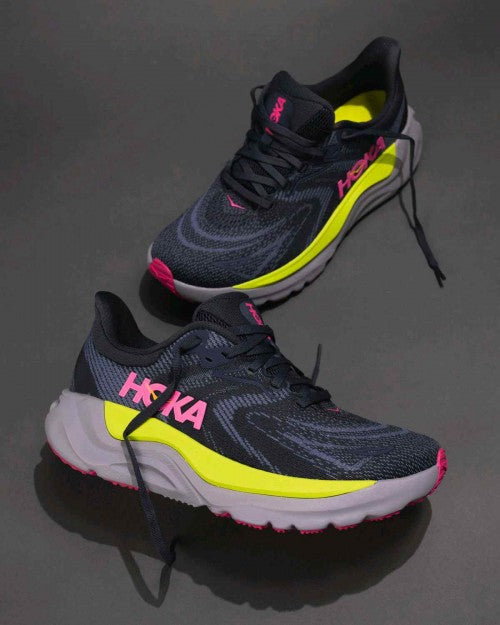 Hoka Arahi 8 Charcoal Grey-Yellow-Rose Mens shoes