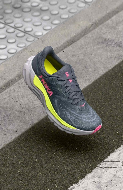 Hoka Arahi 8 Charcoal Grey-Yellow-Rose Mens shoes