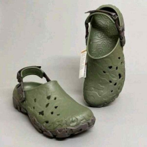 crocss all terrain atlas army green clogs