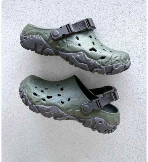 crocss all terrain atlas army green clogs