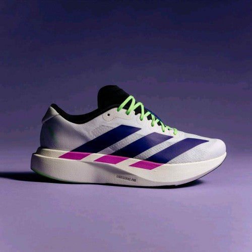 Aadidass AdiZero Evo SL White Purple Lime Burst