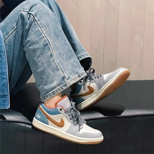 Nikee Air Jordan Retro 1 Low Repaired Denim