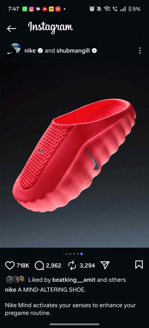 Nikee Mind 001 Mules In Solar Red ( With OG Box ) Fix