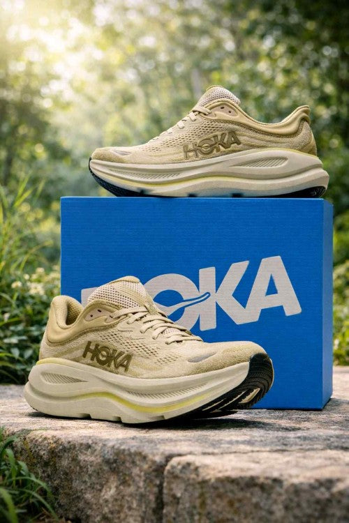Hoka Bondi 9 Grassland Oyster Mushroom