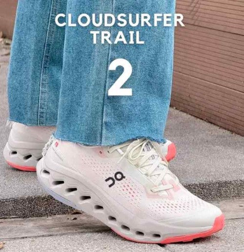 On Cloud surfer Trail 2 Ivory Ghost