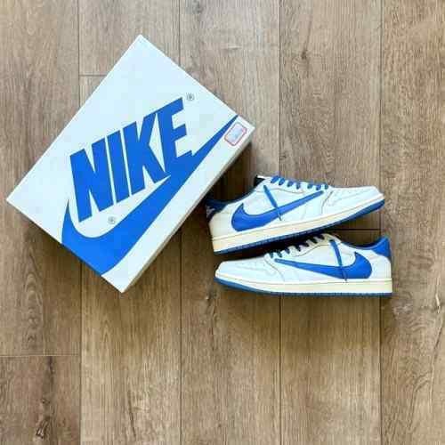 Nikee Air Jordan Retro 1 X Travis Scott Fragment Heat Of White Semi Ua Quality With Og Box